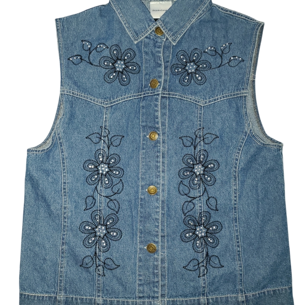 Decorated Originals Denim Vest Blue sz Sma…